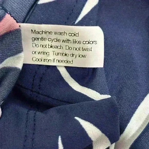 Tori Richard Honolulu USA Mini Shift Dress Pullover Navy Floral Stretch Size XXS - Picture 3 of 7